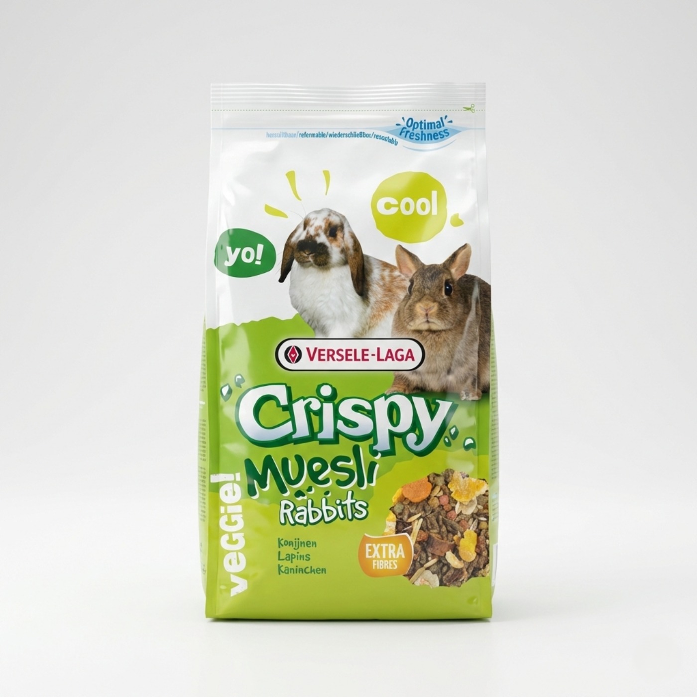sac hrana iepuri versele laga crispy muesli mix legume si fibre 2.75kg
