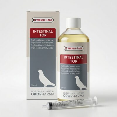 Flacon de 500ml cu Intestinal Top porumbei Oropharma Versele Laga, tratament digestiv din categoria produse porumbei