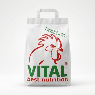 Sac 10 kg furaj pui starter Vital brizurat pentru pui de o zi.