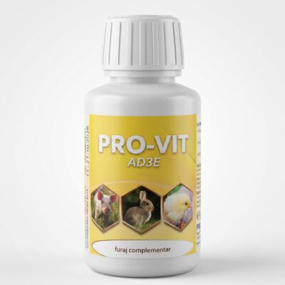 Flacon 100ml cu vitamine ad3e pentru imunitatea si sanatatea animalelor de ferma