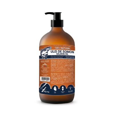 4Pets ulei de somon 500 ml – omega-3 natural pentru câini și pisici