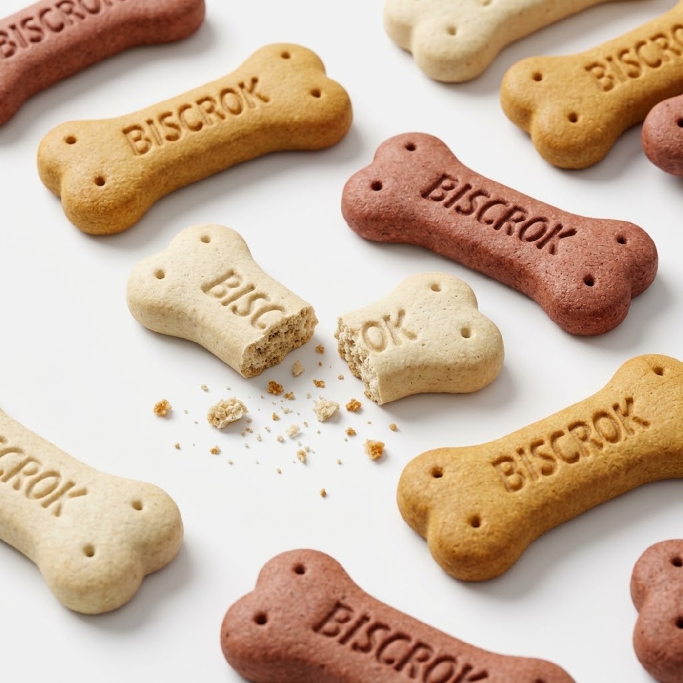 Biscuiti Pedigree Biscrok in forma de os cu pui, vita si miel