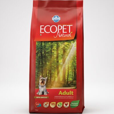 Ecopet Natural Adult Mini 12 kg - hrană uscată pentru câini de talie mică