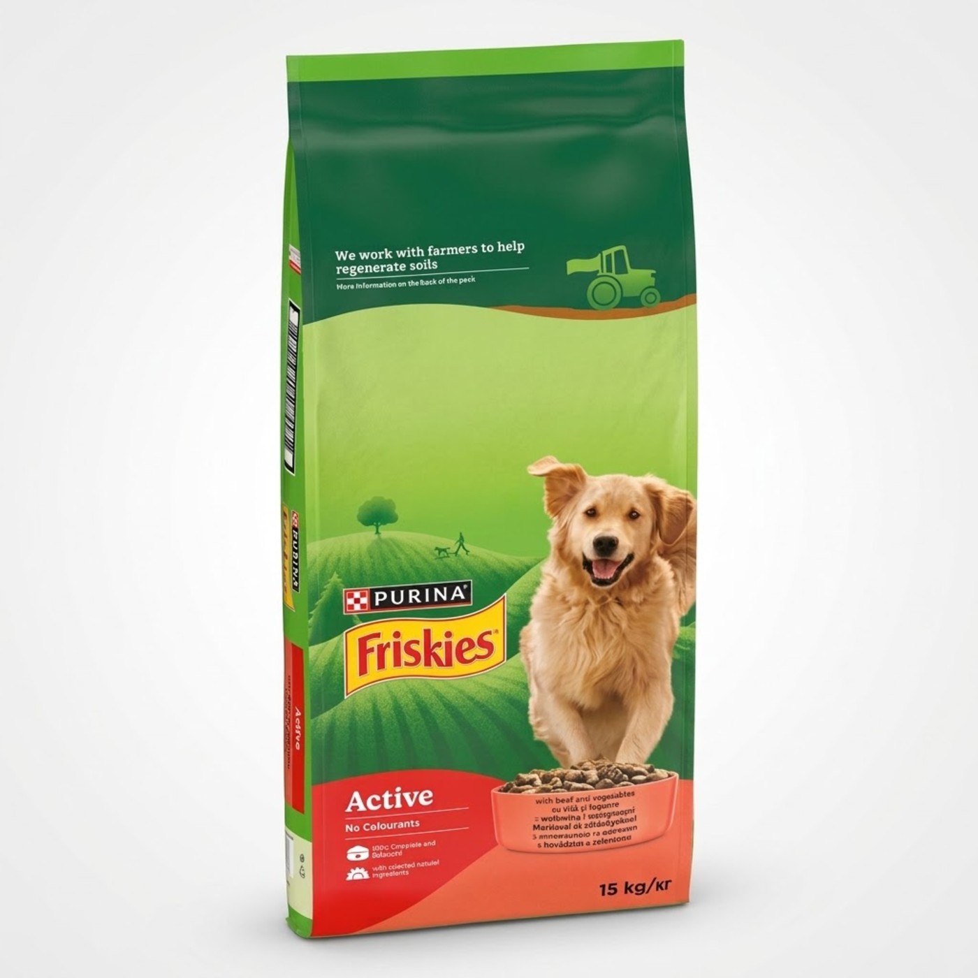 friskies active caini 15kg - sac hrana uscata pentru caini activi Purina