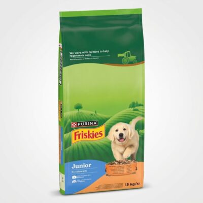 friskies junior caini 15kg - sac hrana uscata pentru catei Purina