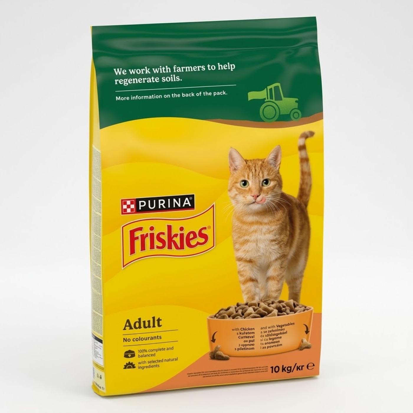 friskies pui legume pisici 10kg - sac hrana uscata pentru pisici adulte Purina