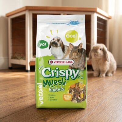 Hrană Iepuri Versele-Laga Crispy Muesli – Mix Complet cu Legume & Fibre (Happy & Healthy) 2.5kg