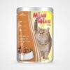 Plic Miau Miau Pui și Ficat 100 g, hrană umedă pentru pisici adulte cu bucăți de pui și ficat în sos