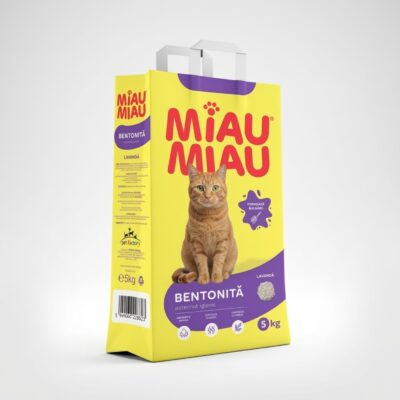 nisip pisici miau miau lavanda 5kg sac bentonita