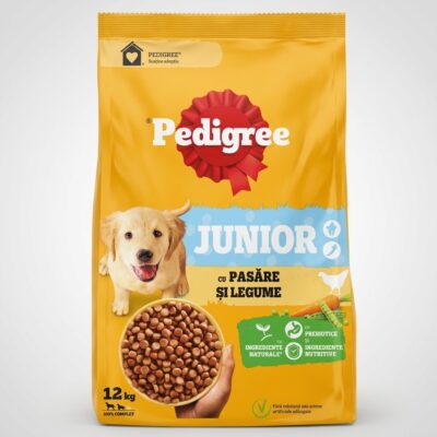 pedigree junior pasare legume 12kg - sac hrana uscata Pedigree Junior pentru catei