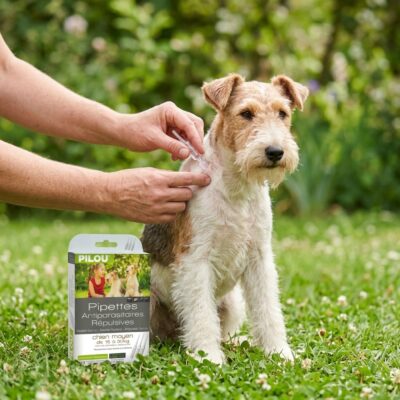Pilou Pipete Antiparazitare Repelente pentru Câini de Talie Medie (15–30 kg), 3 x 3 ml