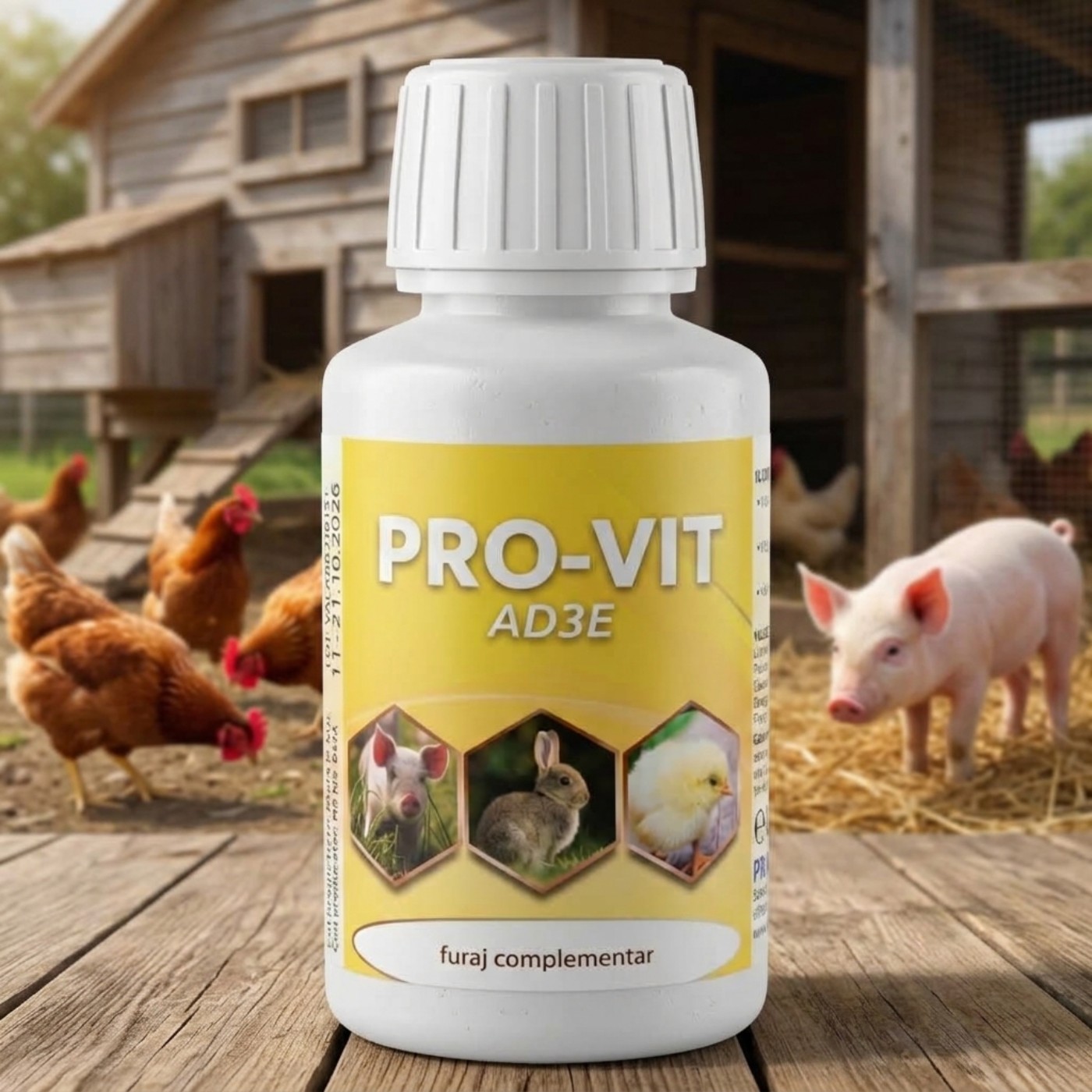 Pro-vit – Pro-vit AD3E: Vitamine pentru Animale și Păsări, fotografie de utilizare