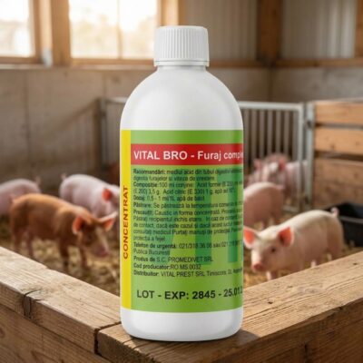 Vital Bro 500ml - Acidifiant Apă Păsări și Purcei | Digestie Optimă