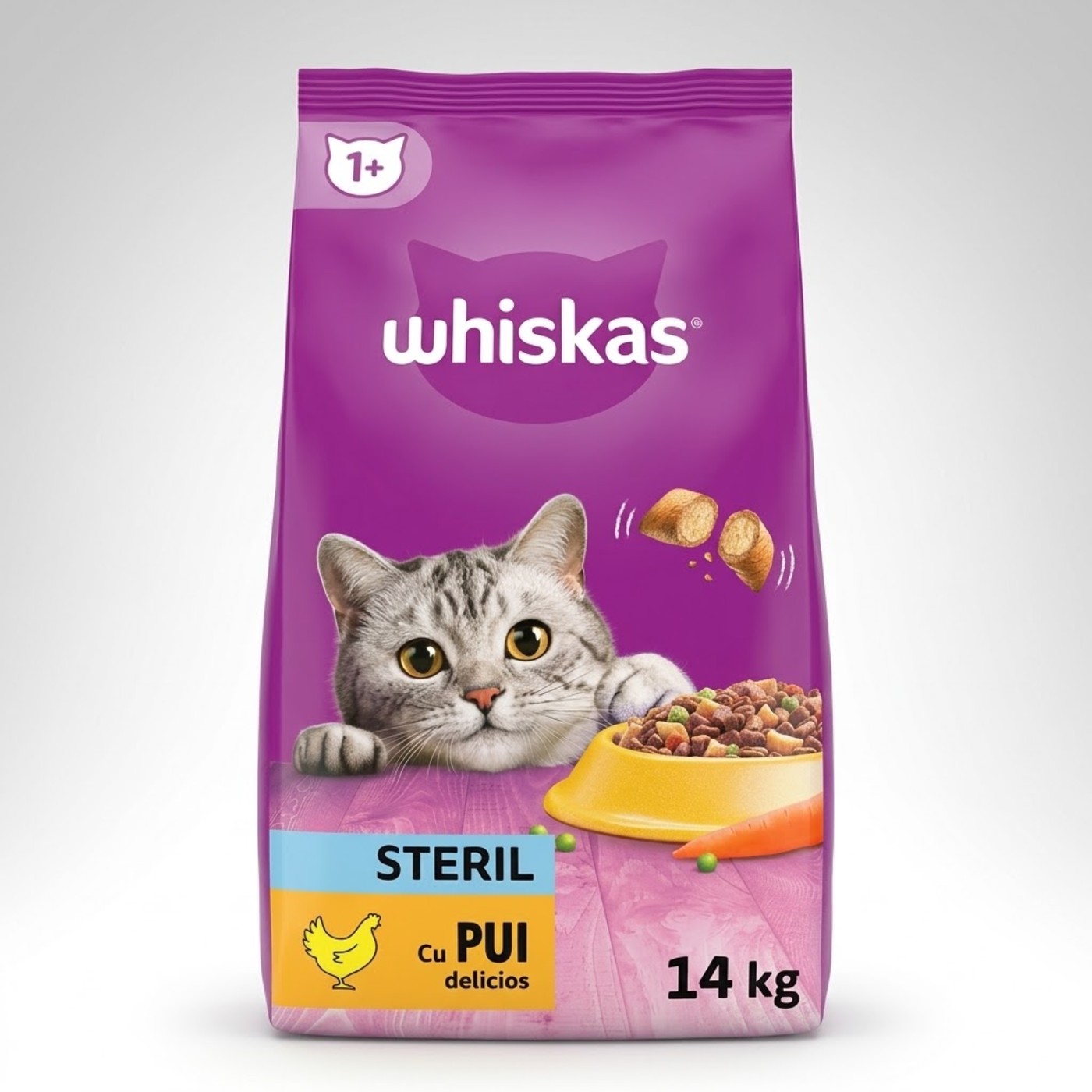 whiskas sterile pui 14kg - sac hrana uscata Whiskas 14 kg pentru pisici