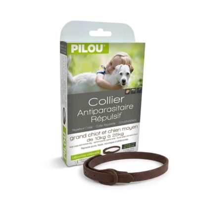 zgarda pilou caine talie medie 60 cm antiparazitara repelenta