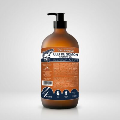 4Pets ulei de somon 500 ml – omega-3 natural pentru câini și pisici