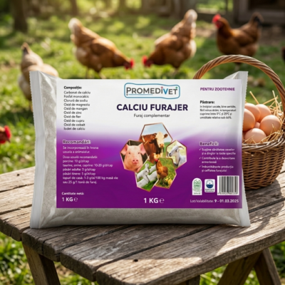 Calciu Furajer 1kg - Pentru Ouă de Calitate și Pui Sănătoși