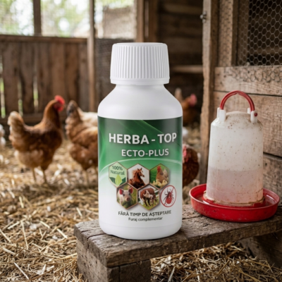 Herba-Top Ecto-Plus | Tratament natural paduchi și Purici în Apa de Băut | 100ml-500ml