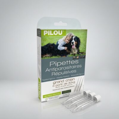 pipete pilou caini talie mare 3x5 ml antiparazitare repelente